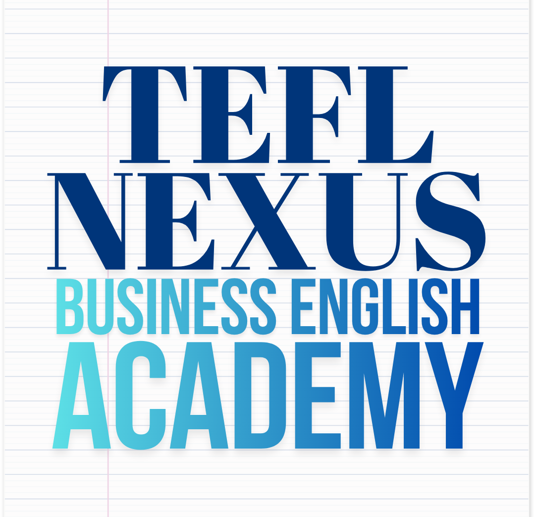 Tefl Nexus Business English Academy logo on white paper background.